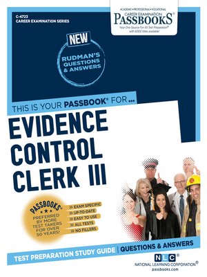 cover image of Evidence Control Clerk III
